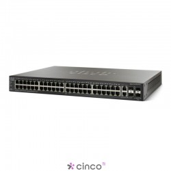 Switch PoE Cisco com 48 Portas Gigabit, 2 Gigabit/SFP, Gerenciável, Não Empilhável, Sem VLAN, SLM2048PT-NA