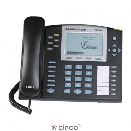 Telefone IP Grandstream com 6 linhas SIP, Portas Ethernet, POE, LT-GXP2120