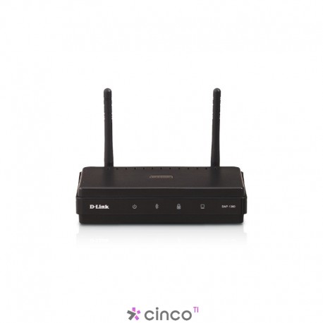 D-Link Ponto de Acesso Wireless N300 802.11b/g/n (54/300Mbps) e 1x 10/100Mbps e 2x antenas 2dBi, DAP-1360