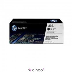 Toner para impressora multifuncional HP LaserJet 80A, Preto, CF280A