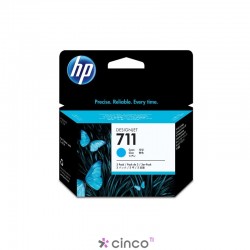 Cartucho HP 711, Ciano, caixa com 1 unidade, 29 ml, CZ134A