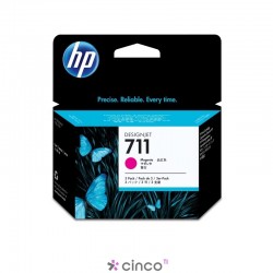 Cartucho HP 711, Magenta, caixa com 3 unidades, 29 ml, CZ135A