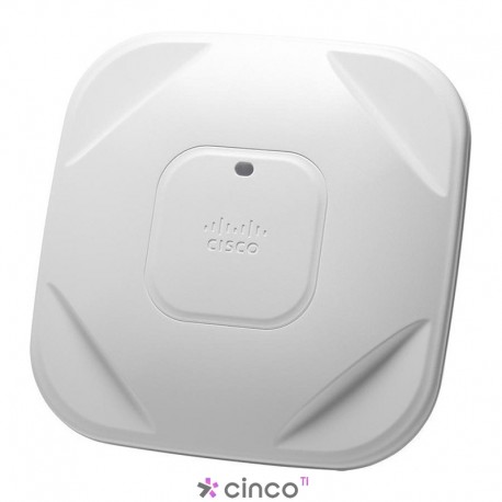 Ponto de Acesso Cisco Dual band (2,4 e 5 GHz), Com antenas internas, 802.11 A/G/N AIRSAP1602I-TK9BR