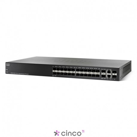 Switch Slot 10G 28 portas Cisco SG500X-24 SG500X-24P-K9-NA 