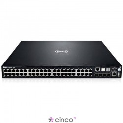 Dell Networking Switch N2048P L2 c/ 48x PoE + 2x 10GbE SFP+ e 2x portas Stacking (Empilhável até 12 unid.) 210-ABNY-105