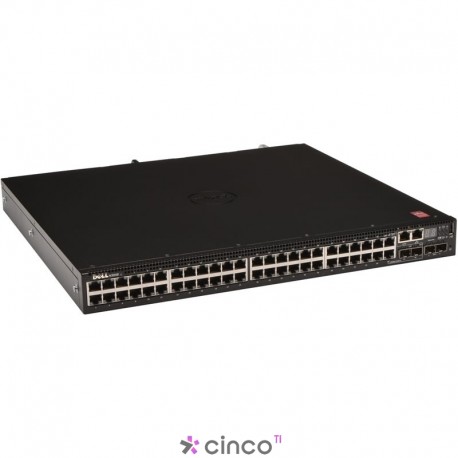  Dell Networking Switch N3048 L3 com 48 portas + 2x Combo SFP + 2x 10GbE SFP+ (Empilhável até 12 unid.) 210-ADEX-110