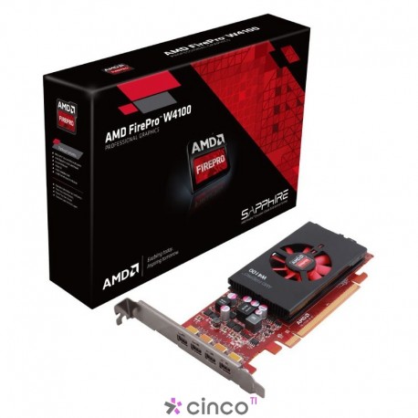 Placa de Vídeo AMD Firepro W4100 M1U41LA-AC4