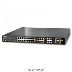 Switch Planet 24-Port 10/100/1000T 802.3at PoE + 4-Port Gigabit TP/SFP GS-4210-24P4C