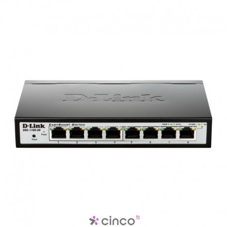 Switch D-Link 08 portas Gigabit POE Smart DGS-1100-08P