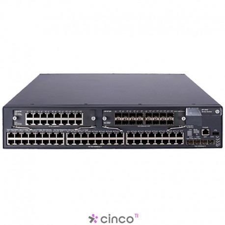 Switch HP 5800-48G-PoE+ com 2 slots de interface JC101B