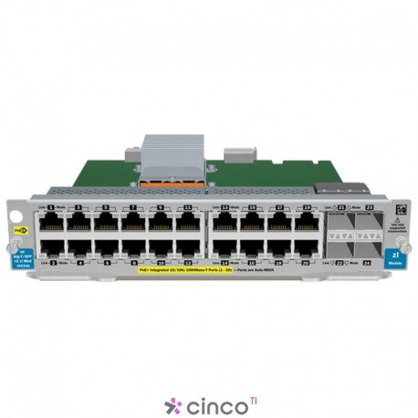 Switch Modular HP 20-portas GT PoE + / 4 portas SFP v2 zl Módulo J9535A