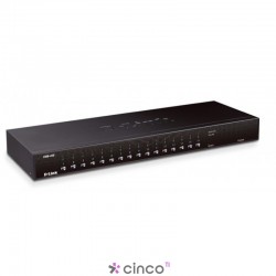 Switch D-Link KVM 16 portas e 4 cabos KVM-450/Z