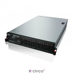 Servidor Lenovo Rack RD640 2 processadores Intel E5-2650V2 8Core 2,6GHz 32GB 2x300GB SAS 2 fontes redundantes 70B1000TBN