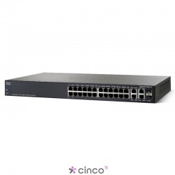 Switch Cisco não Gerenciável com 24 Portas Gigabit + 2 Portas Gigabit/SFP SG100-24-NA