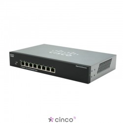 Switch Full PoE Cisco Gerenciável SF300 8 Portas 10-100 + 2 Gigabit + 2 Gigabit/SFP SRW208MP-K9-NA