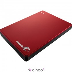 Disco Rígido Seagate 1TB Backup Plus Slim Portátil Externo Vermelho STDR1000103