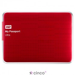 Disco Rígido Externo Western Digital 1TB vermelho WDBZFP0010BRD-NEBZ