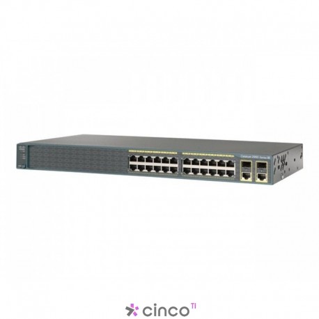 Switch Catalyst 2960, com 24 portas 10/100 e 2 portas Combo (T/SFP) LAN Lite Image