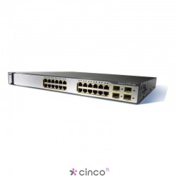 Switch Cisco Layer 3 com 24 Portas Gigabit WS-C3750X-24T-S