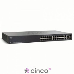 Cisco Switch Gerenciável SF300 24 portas 10/100 + 2 Gigabit + 2 Gigabit/SFP