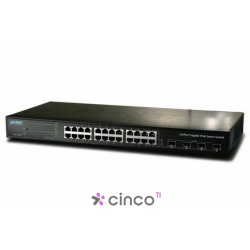 24-Port 10/100/1000Base-T with 4-Port SFP Web-Smart Gigabit Ethernet Switch