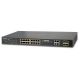 16 portas 10/100/1000 Mbps 802.3at PoE + 4-Port Gigabit TP / SFP Combo Switch Gerenciável