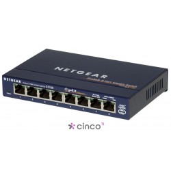 Switch Gigabit Ethernet 8 portas 10/100/1000 Mbps GS108