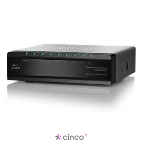 Cisco Switch Gerenciável SG200 8 portas Gigabit