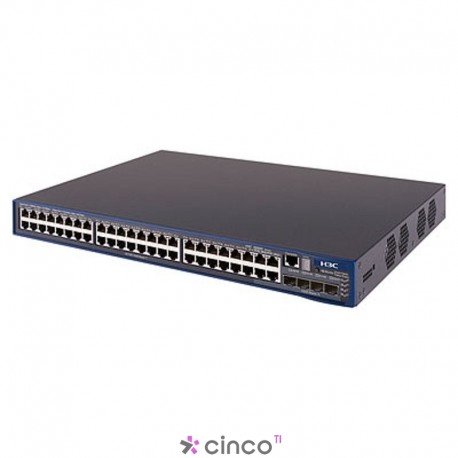 HPN Switch A5500-48G-EI c/ 44x 10/100/1000Mbps RJ45 + 4x Gigabit Combo (RJ45/Fibra) +2x Slots 10GB