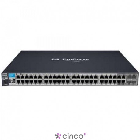 HPN Switch ProCurve E2910-48G-PoE+ al - 44x 10/100/1000Mbps RJ45 + 4x Gigabit Combo (RJ45 ou Fibra)