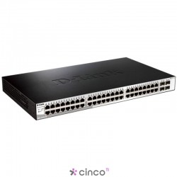 Switch Gerenciável Gigabit 24x PoE 10/100/1000Mbps RJ45 + 4x Gigabit Combo (RJ45/Fibra) 