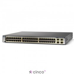 Catalyst 3750 com 48 portas 10/100/1000T + 4 SFP (Small Form-Factor Pluggable) uplinks