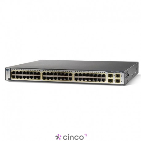 Catalyst 3750 com 48 portas 10/100/1000T + 4 SFP (Small Form-Factor Pluggable) uplinks