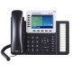 Telefone IP SIP HD com 6 linhas SIP, 2 Portas de rede Giga e suporte PoE GXP2160